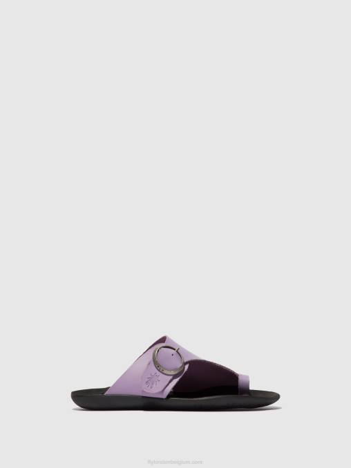 paars Fly London vrouwen muiltjes met open teen mica758 V2B0368