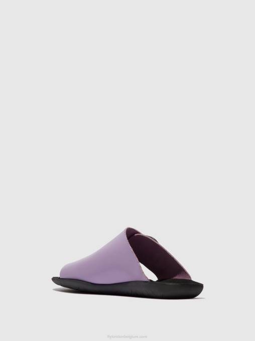 paars Fly London vrouwen muiltjes met open teen mica758 V2B0368