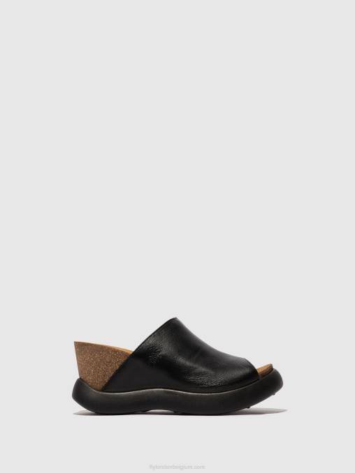 zwart Fly London vrouwen instappers gino966 V2B0366