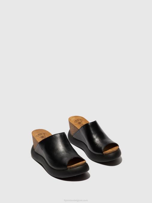 zwart Fly London vrouwen instappers gino966 V2B0366