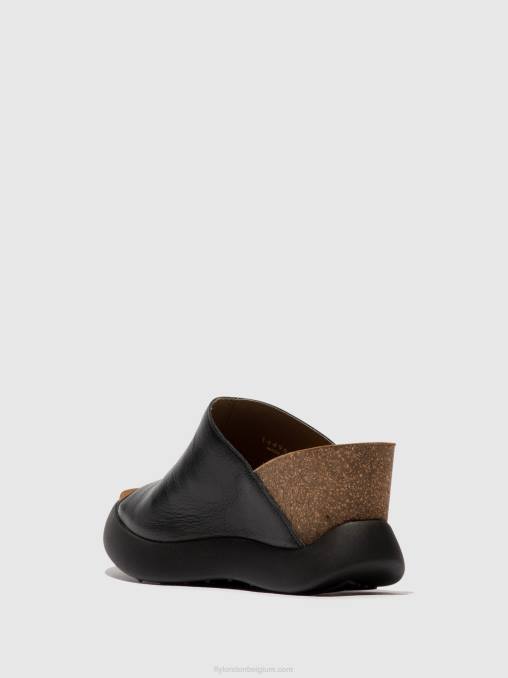 zwart Fly London vrouwen instappers gino966 V2B0366
