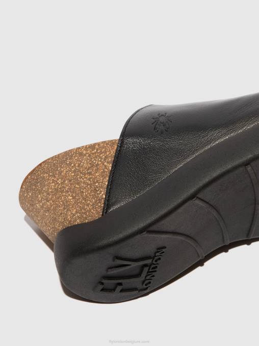zwart Fly London vrouwen instappers gino966 V2B0366