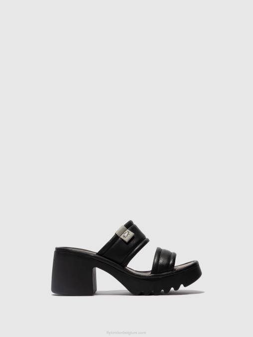 zwart Fly London vrouwen muilezels mava432 V2B0362