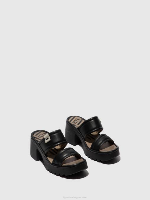 zwart Fly London vrouwen muilezels mava432 V2B0362