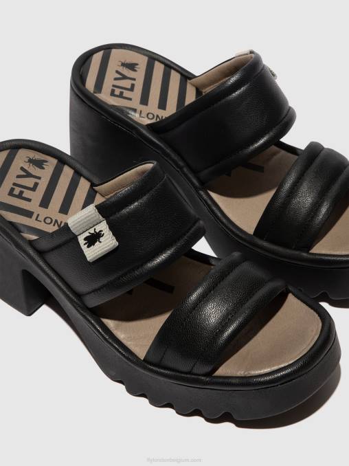 zwart Fly London vrouwen muilezels mava432 V2B0362