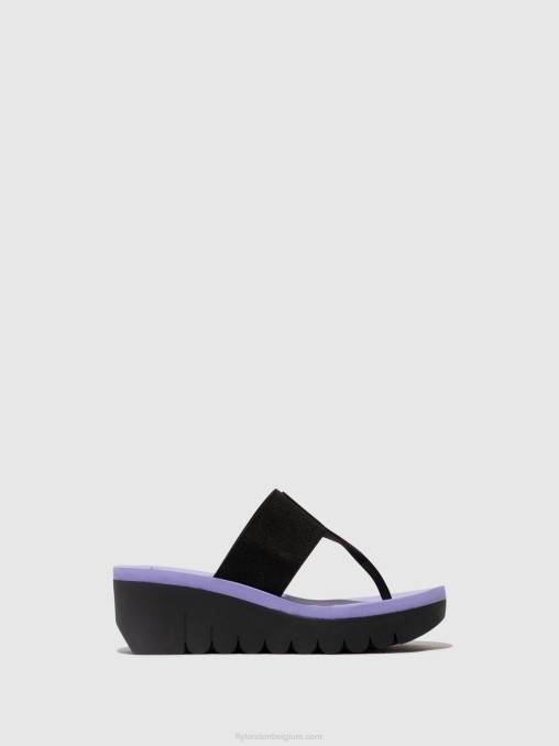zwart (altviool) Fly London vrouwen instappers yomu725 V2B0361