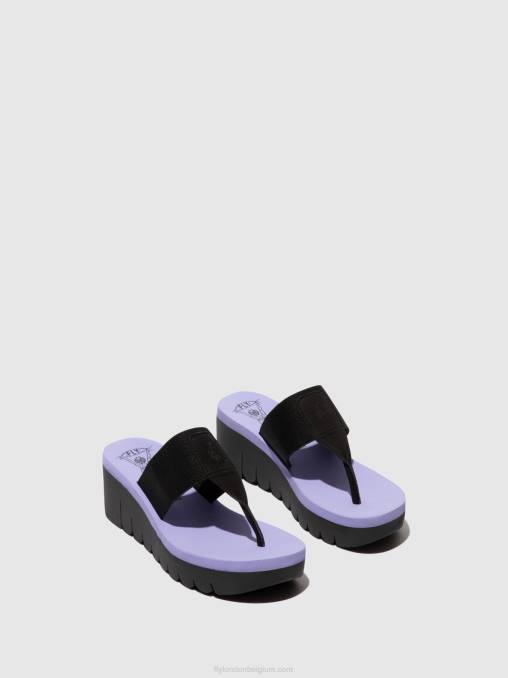 zwart (altviool) Fly London vrouwen instappers yomu725 V2B0361