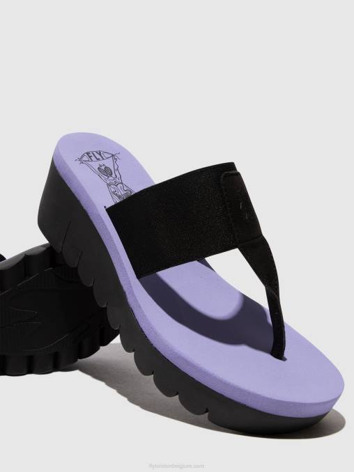 zwart (altviool) Fly London vrouwen instappers yomu725 V2B0361