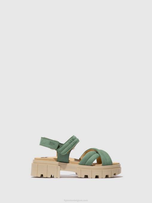 Jade groen Fly London vrouwen slingback sandalen jada854 V2B0546