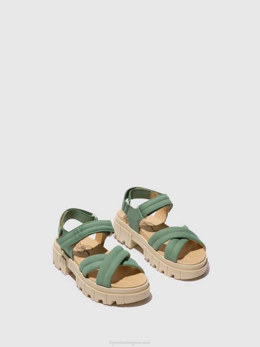 Jade groen Fly London vrouwen slingback sandalen jada854 V2B0546