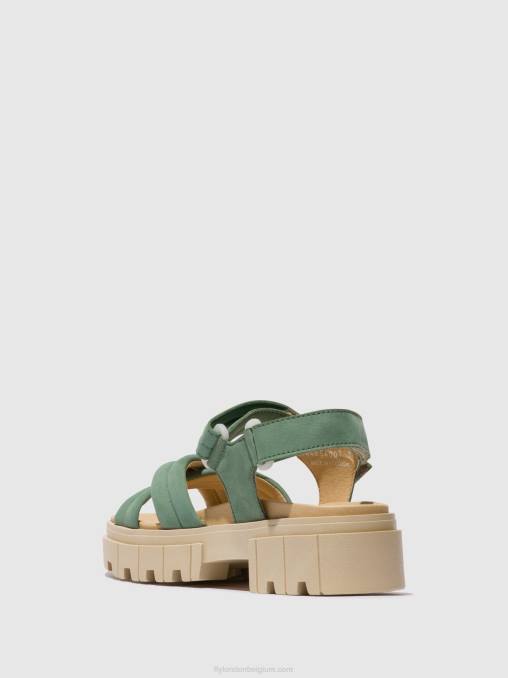 Jade groen Fly London vrouwen slingback sandalen jada854 V2B0546