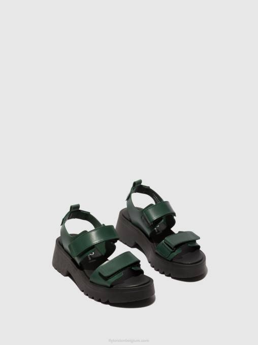 benzine Fly London vrouwen sandalen met klittenband meka857 V2B0392