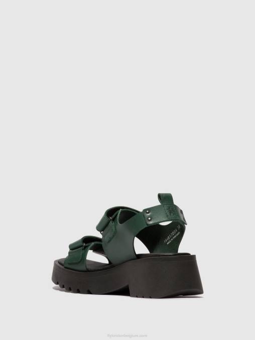 benzine Fly London vrouwen sandalen met klittenband meka857 V2B0392