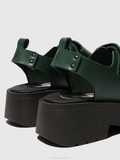 benzine Fly London vrouwen sandalen met klittenband meka857 V2B0392