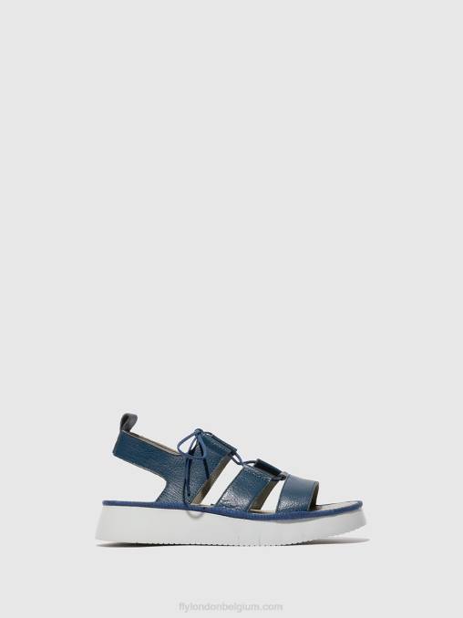 blauw Fly London vrouwen sandalen met bandjes caio363 V2B0571