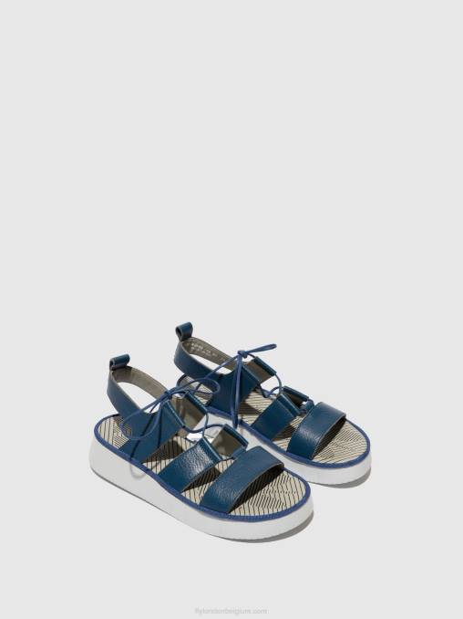 blauw Fly London vrouwen sandalen met bandjes caio363 V2B0571