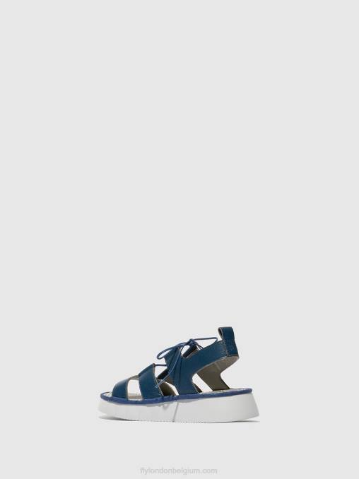 blauw Fly London vrouwen sandalen met bandjes caio363 V2B0571