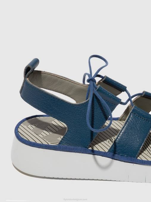 blauw Fly London vrouwen sandalen met bandjes caio363 V2B0571