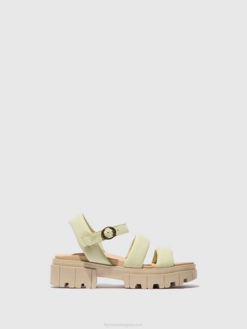 bleek geel Fly London vrouwen slingback sandalen jela864 V2B0549
