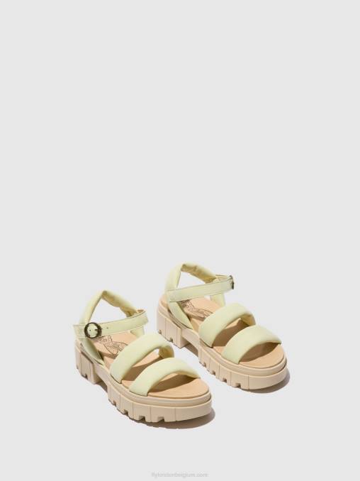 bleek geel Fly London vrouwen slingback sandalen jela864 V2B0549