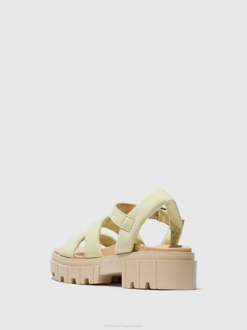 bleek geel Fly London vrouwen slingback sandalen jela864 V2B0549
