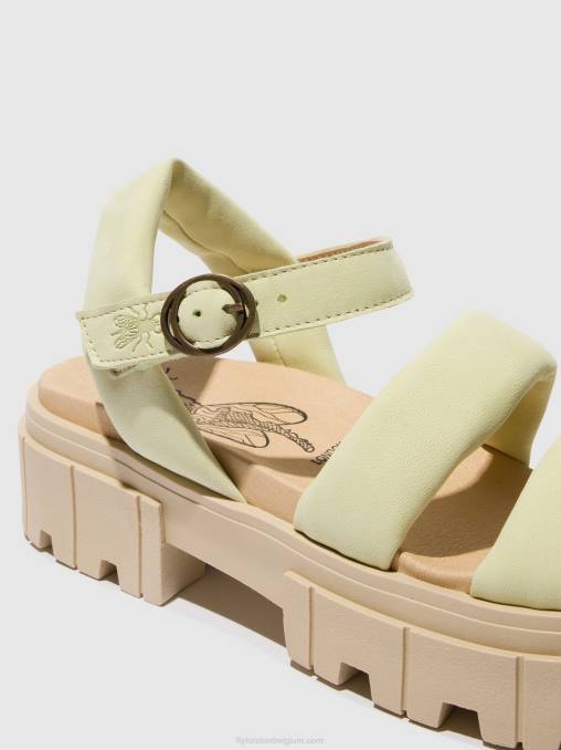 bleek geel Fly London vrouwen slingback sandalen jela864 V2B0549