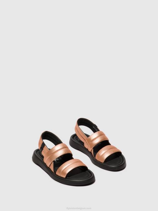 blozen goud Fly London vrouwen slingback sandalen tofy941 V2B0458