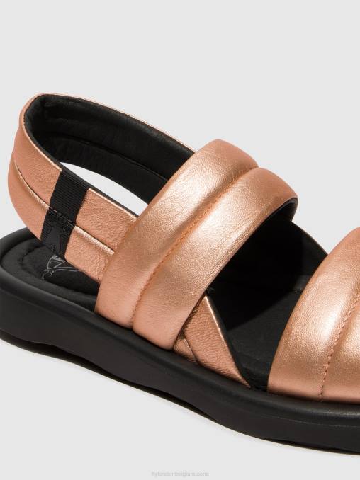 blozen goud Fly London vrouwen slingback sandalen tofy941 V2B0458