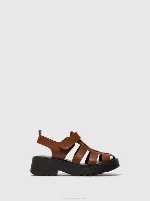 cognac Fly London vrouwen Sandalen met bandjes maie850 V2B0534
