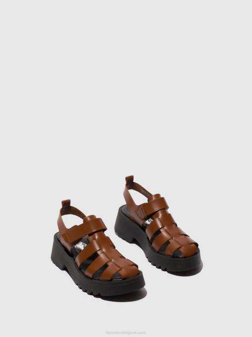 cognac Fly London vrouwen Sandalen met bandjes maie850 V2B0534
