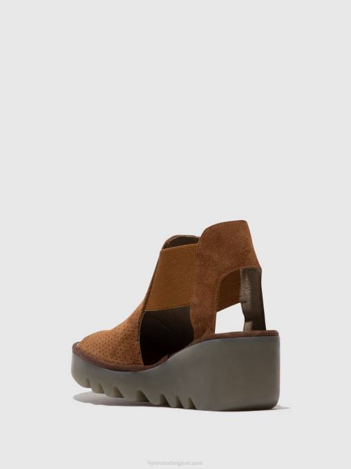 cognac Fly London vrouwen elastische sandalen biga412 V2B0479