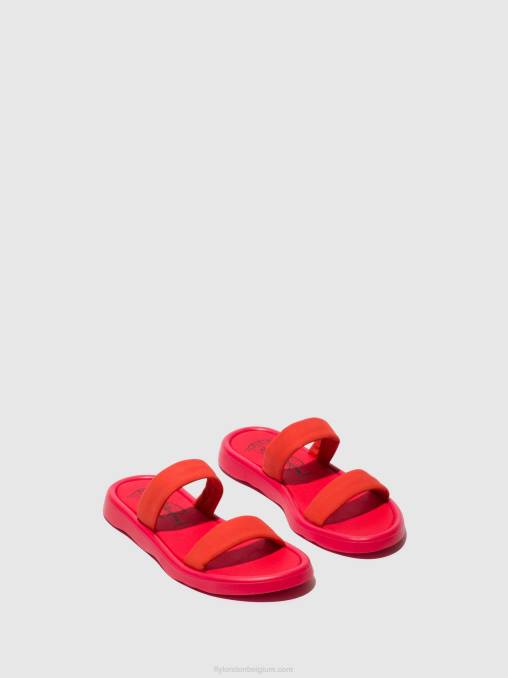 duivel rood Fly London vrouwen platte sandalen taja872 V2B0555
