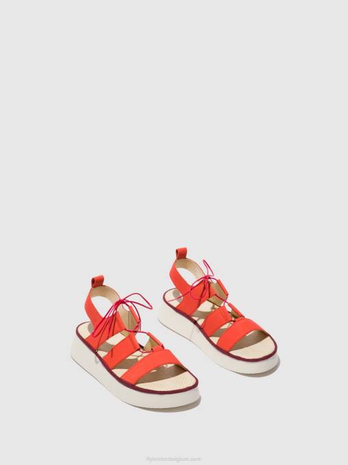 duivel rood Fly London vrouwen sandalen met bandjes caio363 V2B0575
