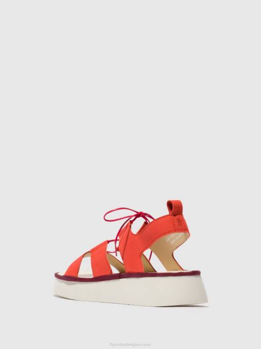 duivel rood Fly London vrouwen sandalen met bandjes caio363 V2B0575