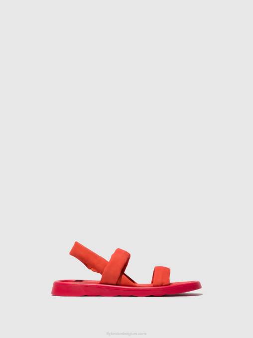 duivel rood Fly London vrouwen sling-back sandalen tera873 V2B0540