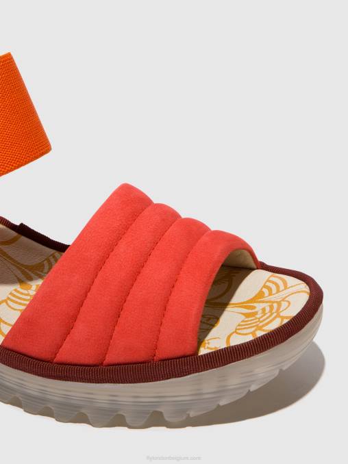 duivel rood Fly London vrouwen sling-back sandalen yiko414 V2B0434
