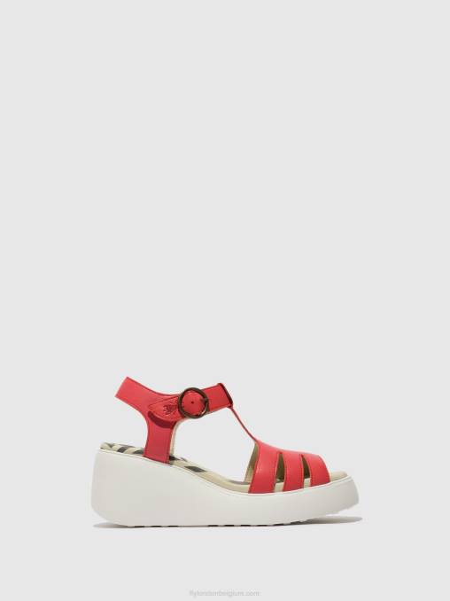 framboos Fly London vrouwen Sandalen met t-bandje duma955 V2B0415