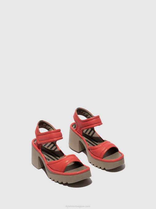 framboos Fly London vrouwen sandalen met klittenband mank433 V2B0402