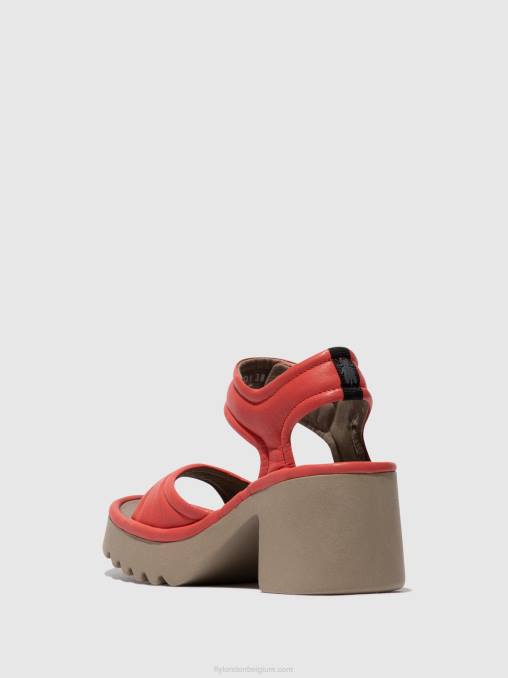 framboos Fly London vrouwen sandalen met klittenband mank433 V2B0402