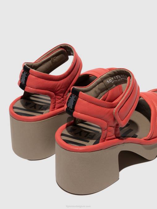 framboos Fly London vrouwen sandalen met klittenband mank433 V2B0402