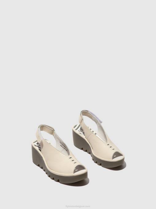 gebroken wit Fly London vrouwen slingback sandalen baye386 V2B0572