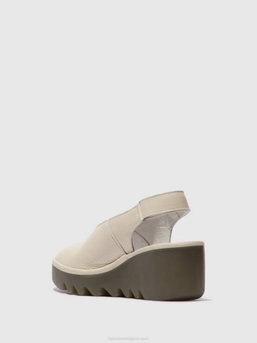 gebroken wit Fly London vrouwen slingback sandalen baye386 V2B0572