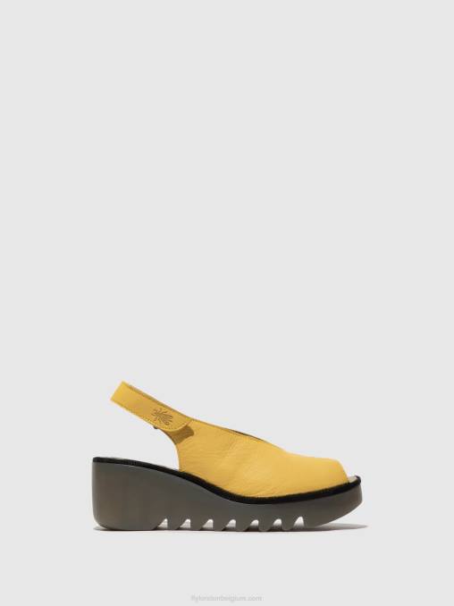 geel Fly London vrouwen slingback sandalen baye386 V2B0466