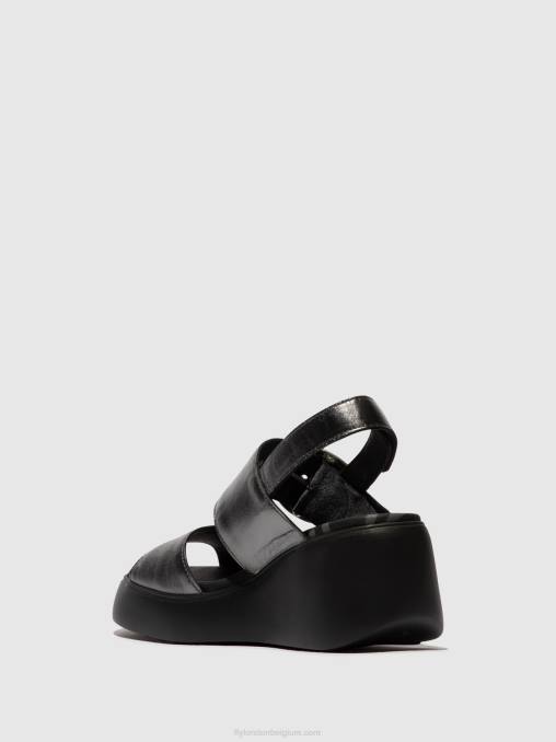 grafiet Fly London vrouwen slingback sandalen digo939 V2B0455