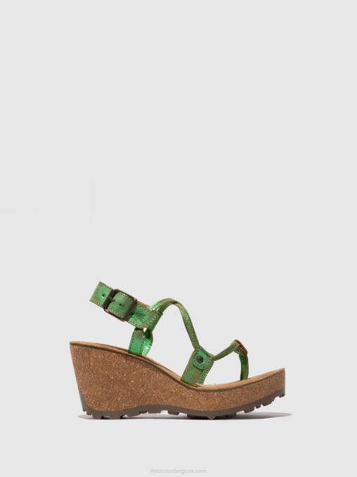 groente Fly London vrouwen sandalen met t-bandje goh V2B0517