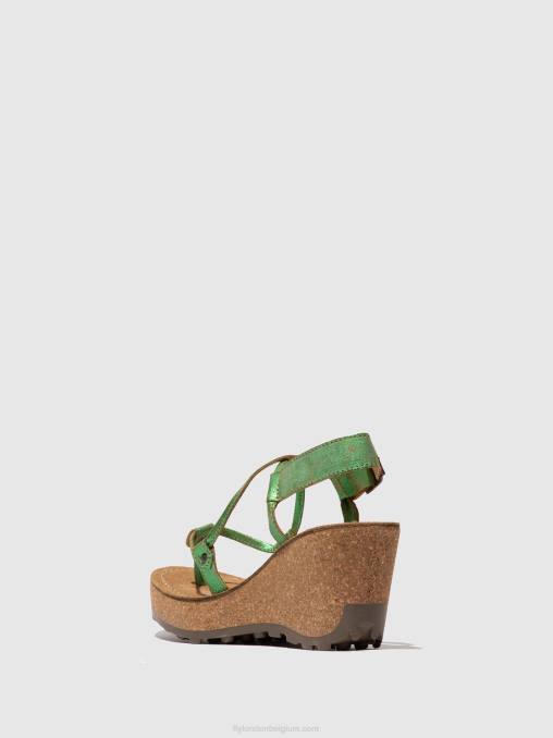 groente Fly London vrouwen sandalen met t-bandje goh V2B0517