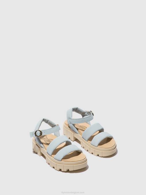 hemelsblauw Fly London vrouwen slingback sandalen jela864 V2B0544