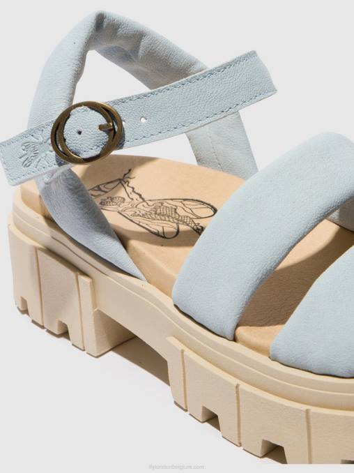 hemelsblauw Fly London vrouwen slingback sandalen jela864 V2B0544