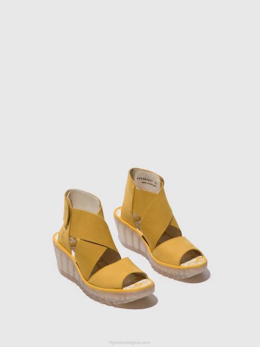 hommel Fly London vrouwen gekruiste sandalen yuba385 V2B0562