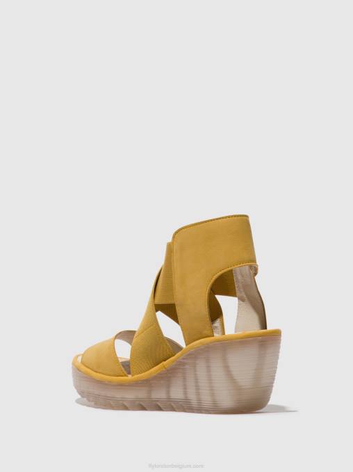 hommel Fly London vrouwen gekruiste sandalen yuba385 V2B0562